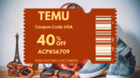 Temu Coupon Code 40% OFF → [acp856709] for Existing Users USA